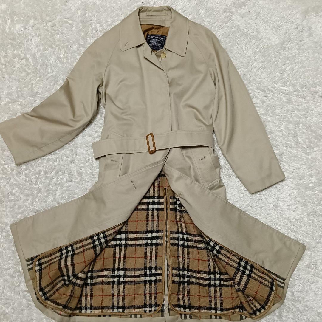 mame英国製 バーバリー ステンカラーコート レディース ウールライナー