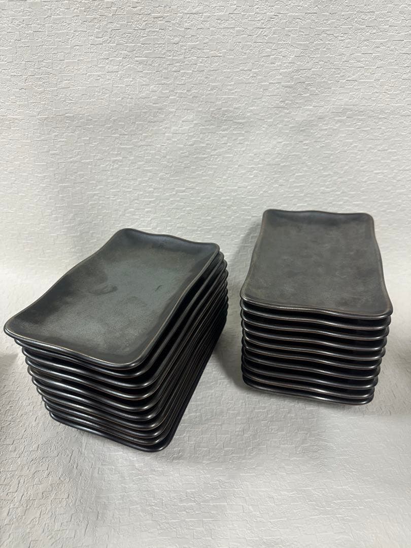 黒の長方形皿 20枚セット