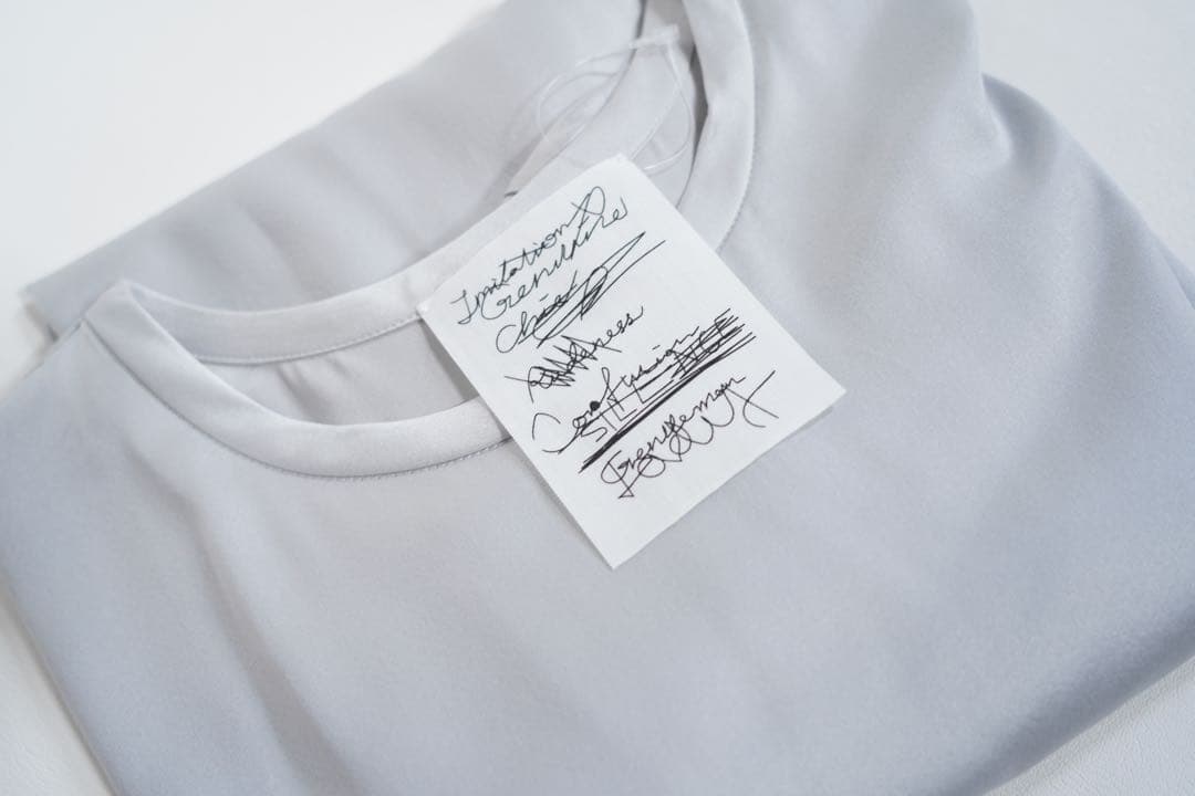 新品 Chaos（カオス）　モーラTシャツ　グレー クモリ シルク カットソー