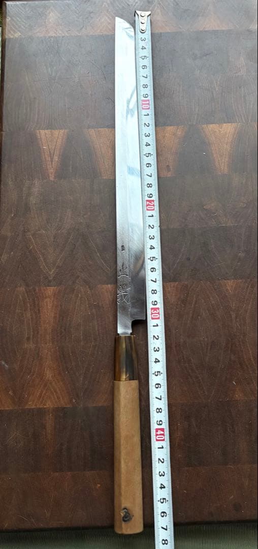 堺打刃物　正義　本焼　先丸　蛸引　300mm 包丁　尺　白鋼　刺身　和包丁