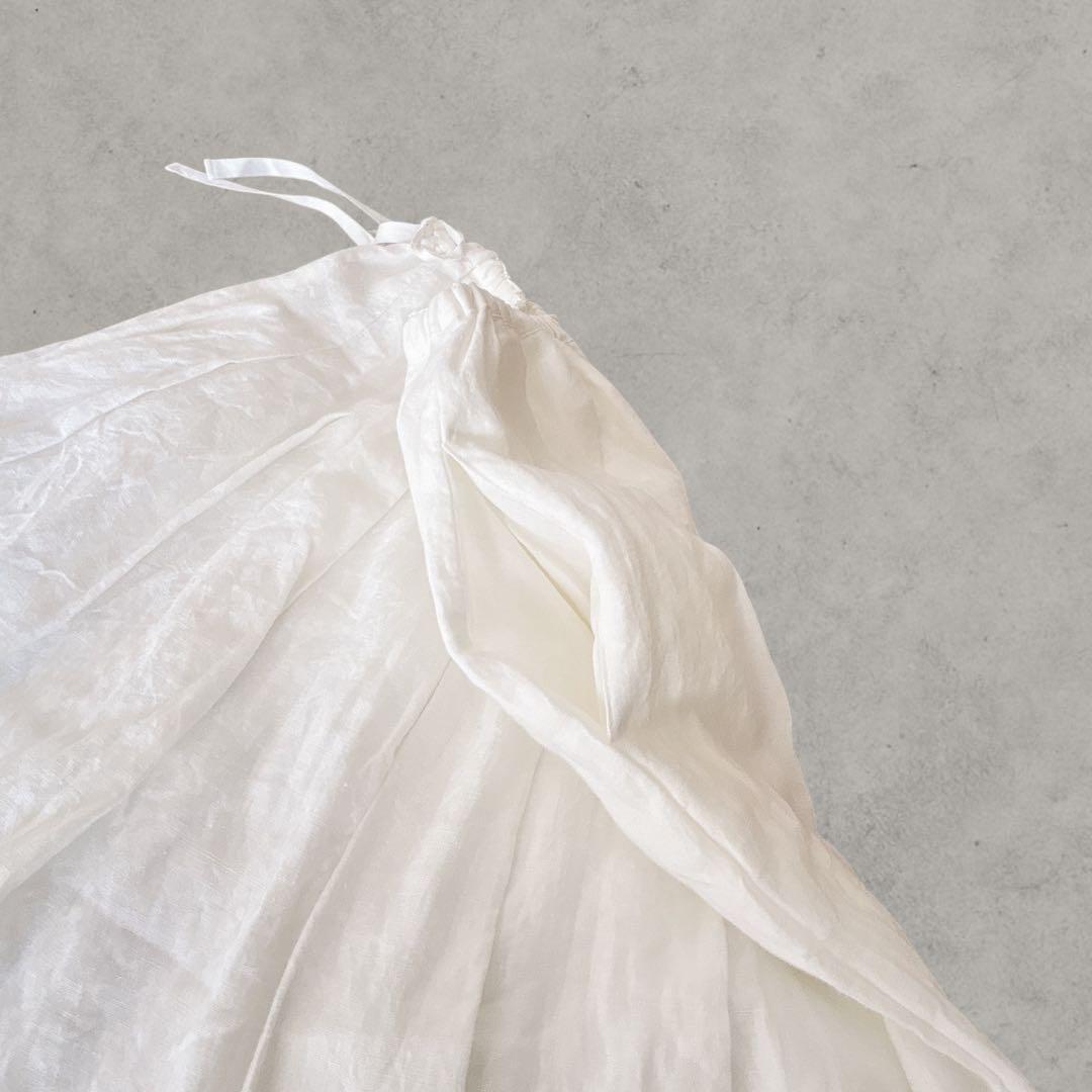 新品未使用✨ina(イナ) リネンソフトワッシャー タックスカート