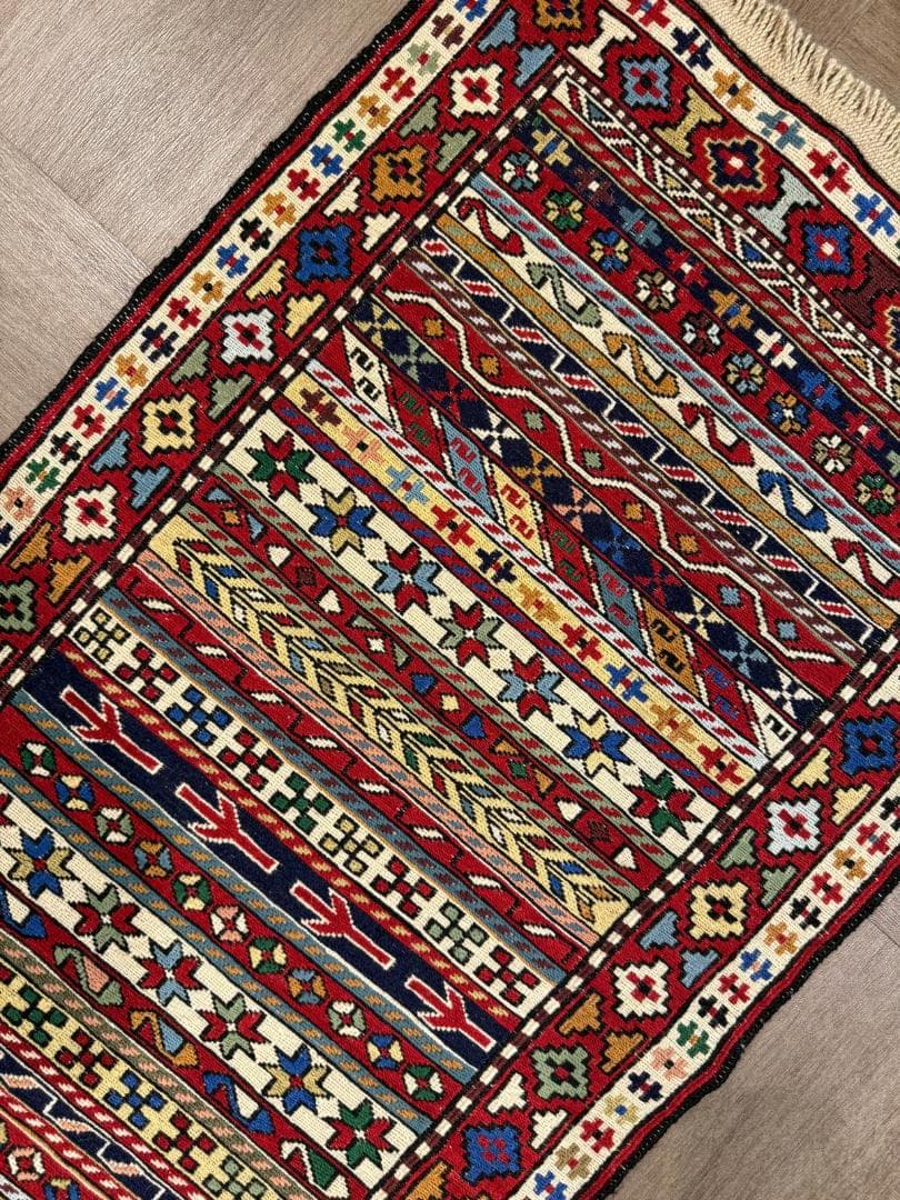 手織り アゼルバイジャン スマック キリム ランナー 192x59cm ペルシャ