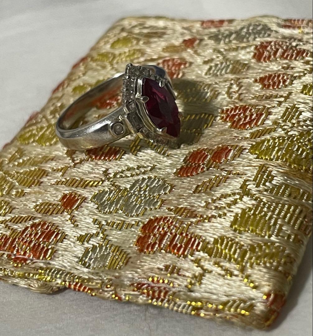 Pt900ルビー　ダイヤモンドリング