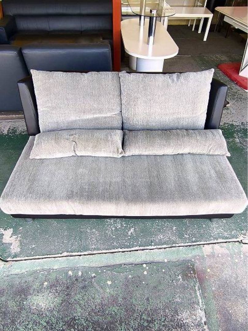 ニトリ RN11047 グレー 2人掛けソファ 背もたれクッション付き