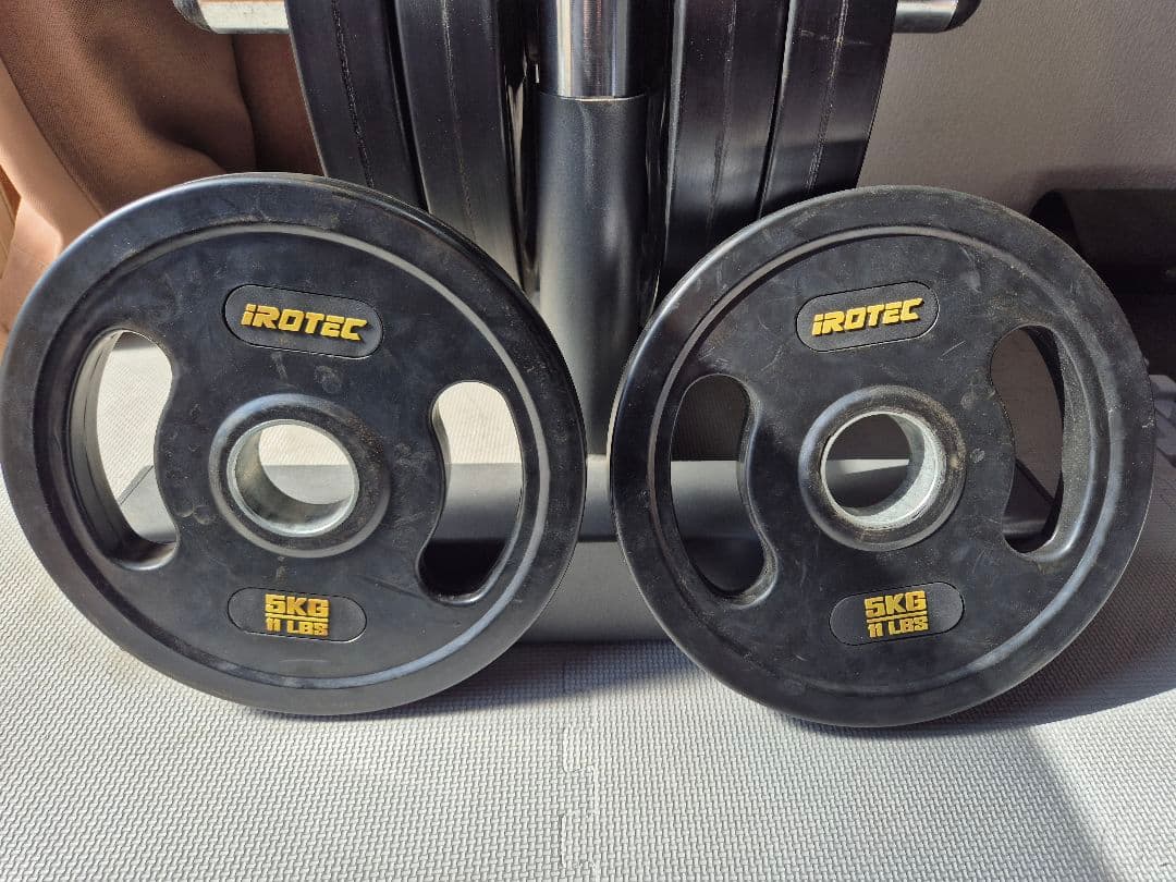 [引取限定 東京小平市]オリンピック ラバーバーベル134Kセット/IROTEC