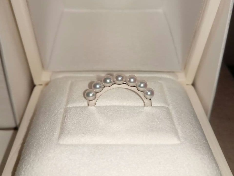 MIKIMOTO ミキモト アコヤ真珠 ベビーパール リング K18WG 11号