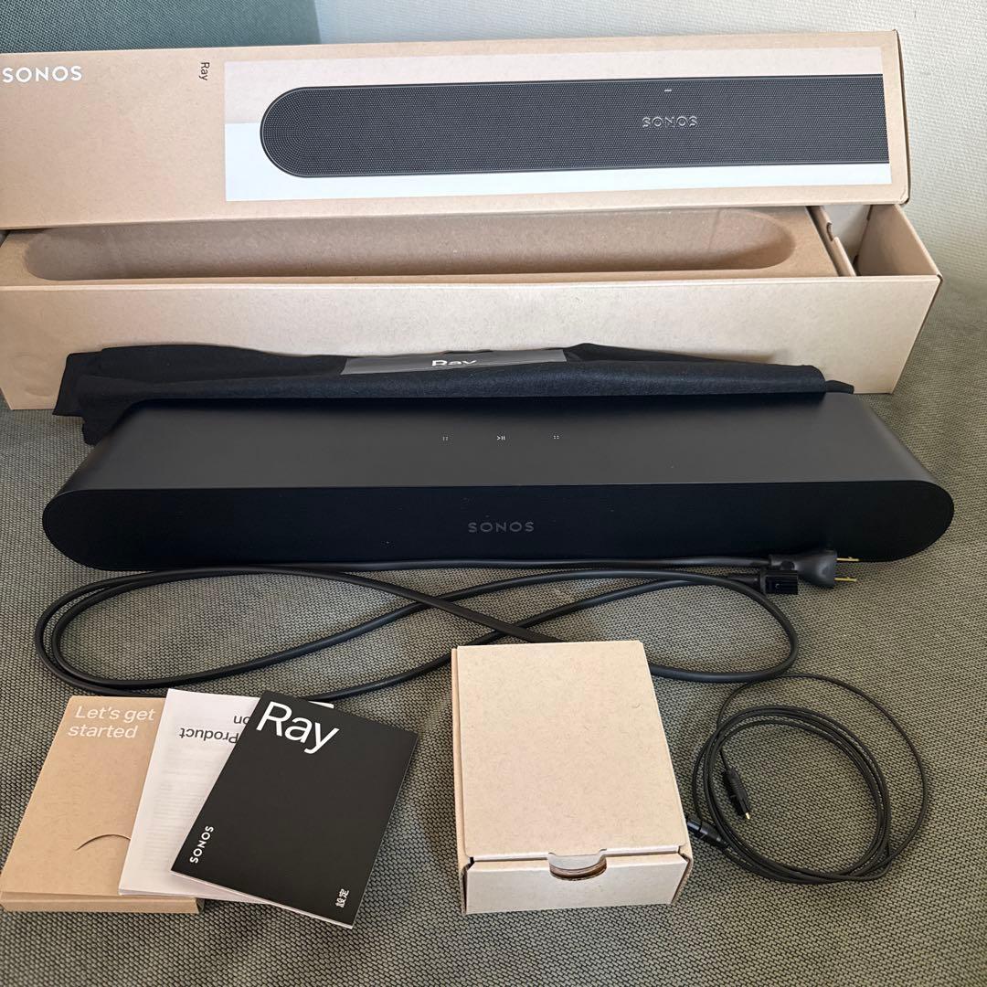 SONOS Ray ブラック ワイヤレススピーカー　サウンドバー　箱・付属品あり