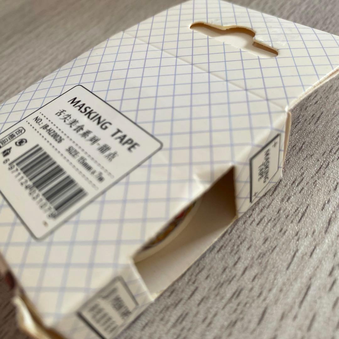 海外　廃盤　マスキングテープ　スイーツ　タルト　ケーキ　箱付き　フード　食べ物