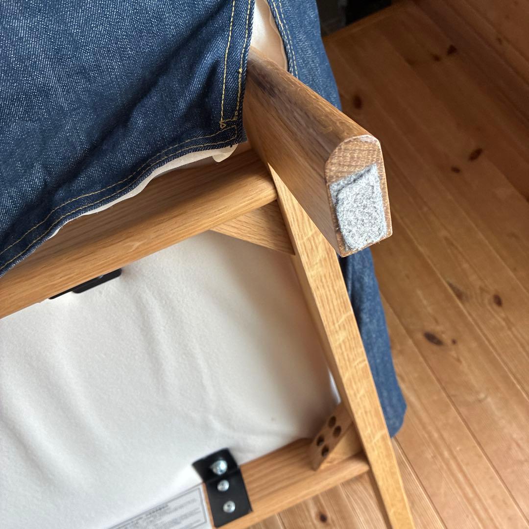 無印良品 ハイバックリクライニングソファ デニム