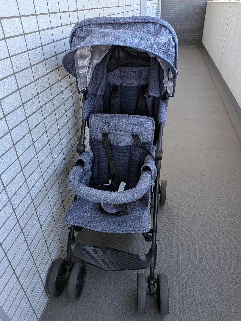 kinderwagon 折りたたみ式 ベビーカー 　ネイビー