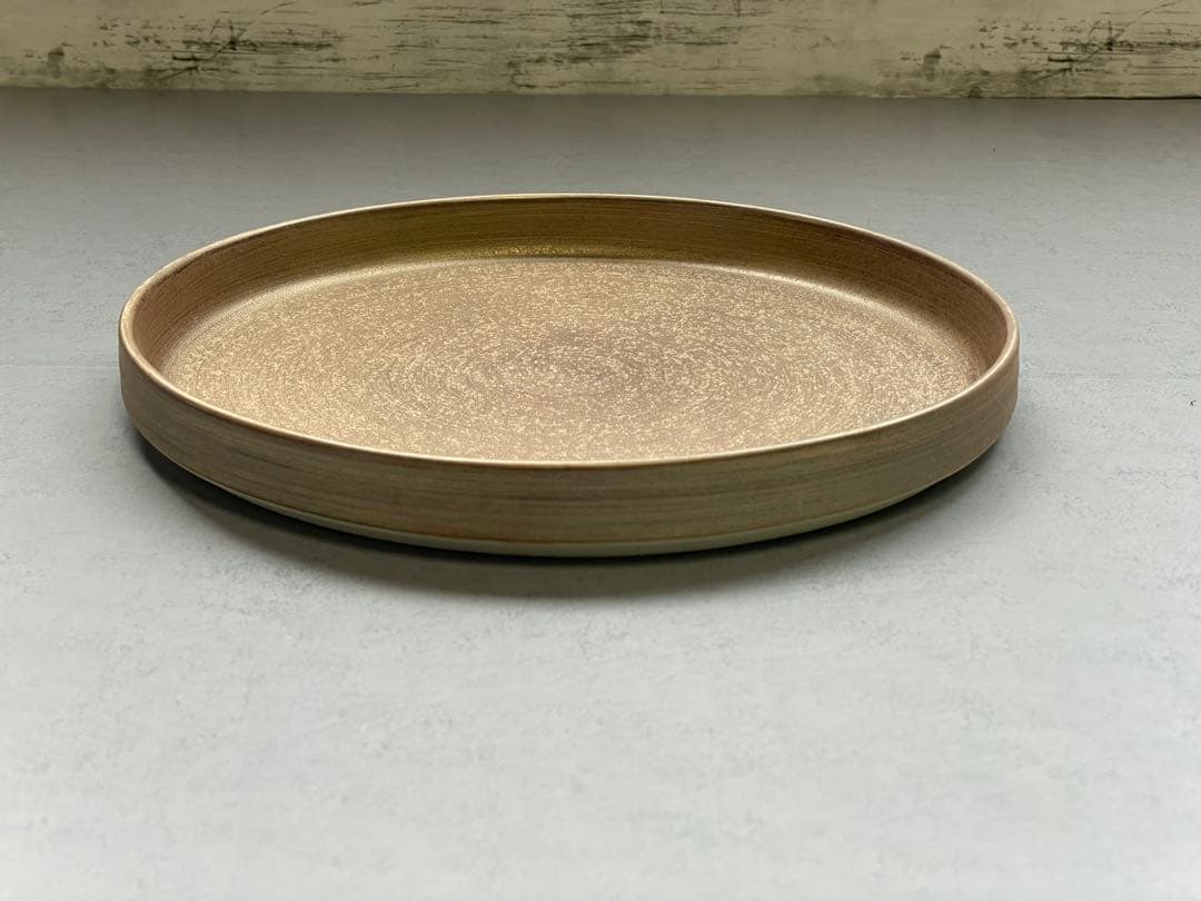 祟雪切立プレート 26cm（ゴールド）日本製レンジ・食洗機対応 和食器 洋食器