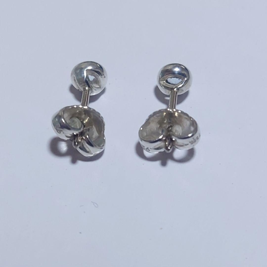 未使用級 ティファニー スタッドピアス バイザヤード サファイア ケース 巾着袋