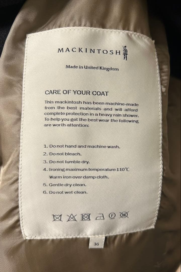 Mackintosh マッキントッシュ　ステンカラーコート　36