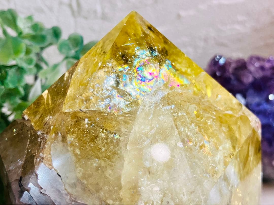 変革の石✨ 虹　オウロヴェルデクォーツ メタモルフォーゼス　セルフヒールド　原石