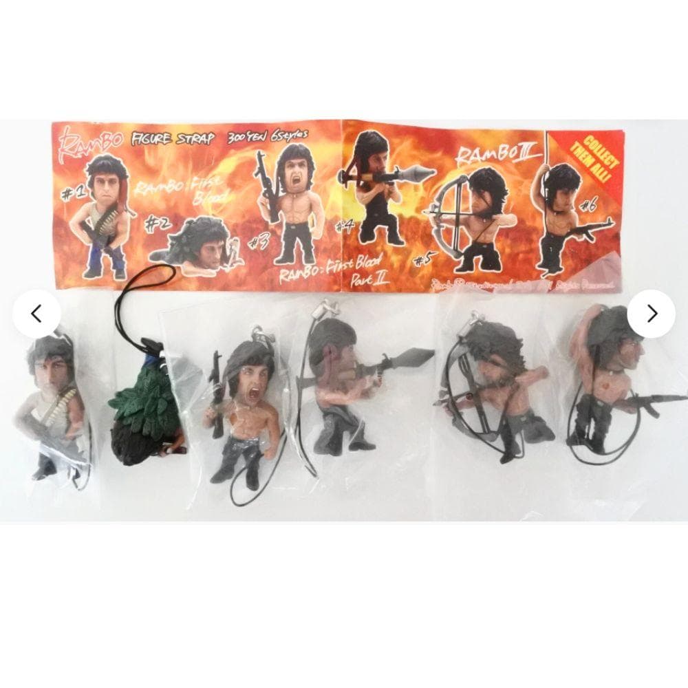 希少 ランボー フィギュアストラップ 6個セット シルヴェスター・スタローン
