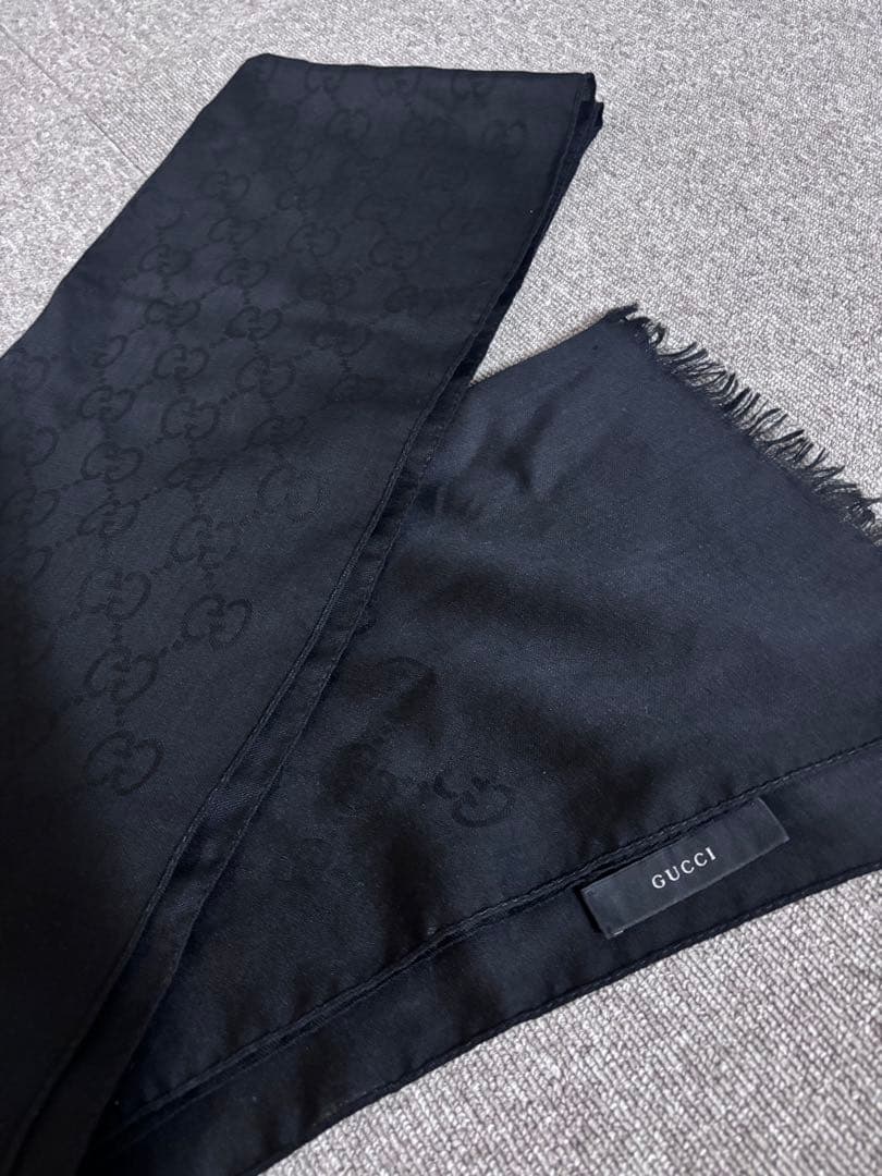 おしるこGUCCI 黒 ストール・ショール　美品
