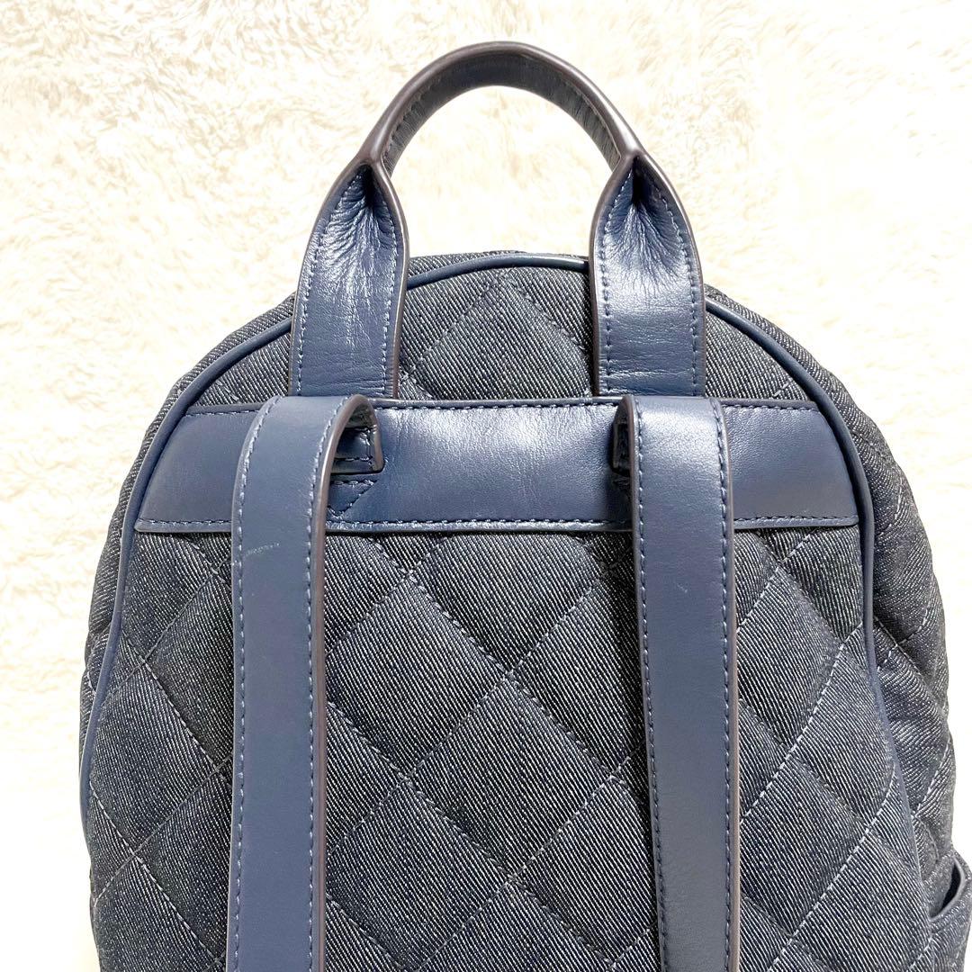 【最終値下げ】MICHAEL KORS デニム レザー リュック キルティング