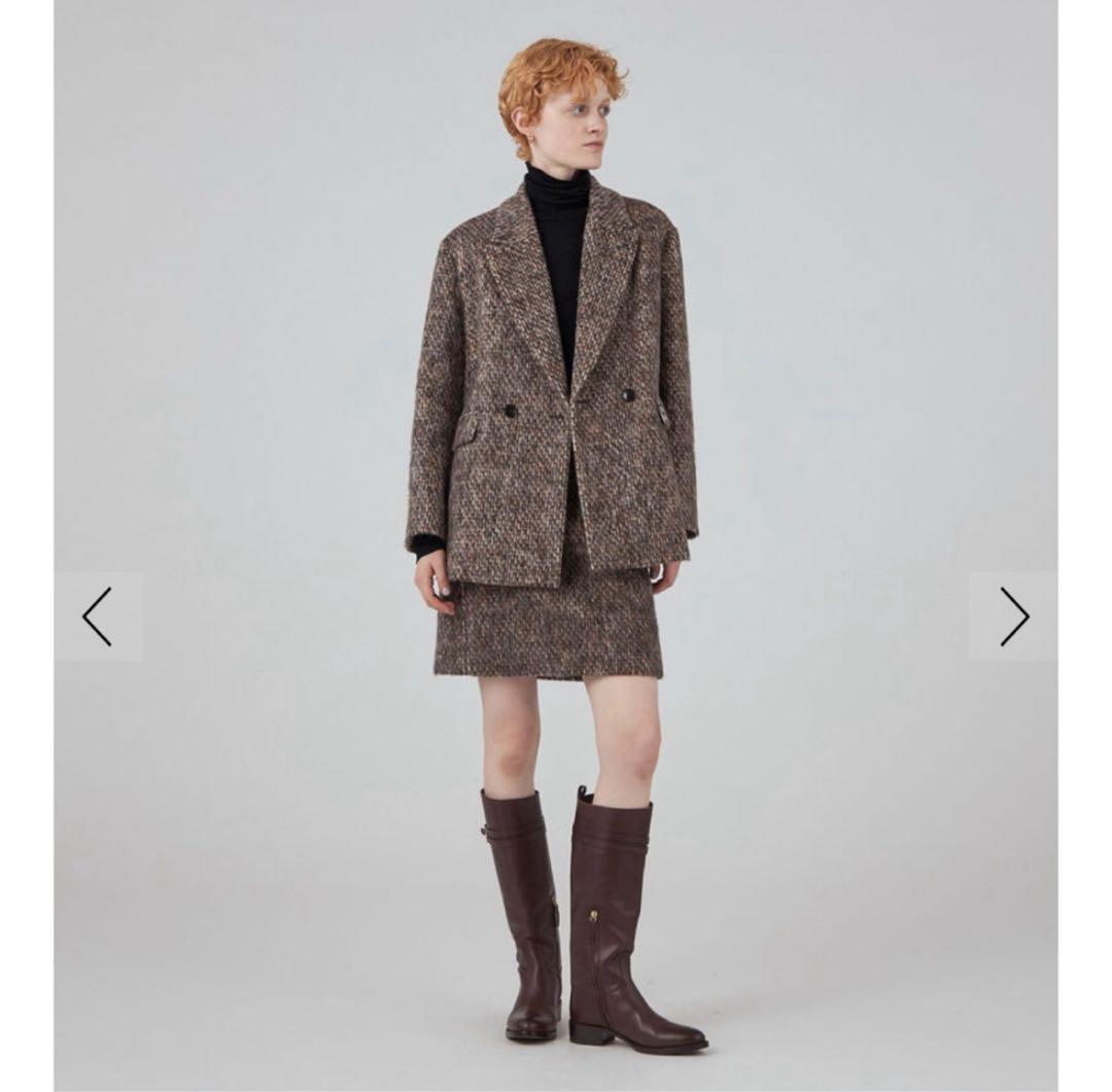 新品　タグ付き　macpheeモヘヤミックスシャギー ダブルブレストジャケット