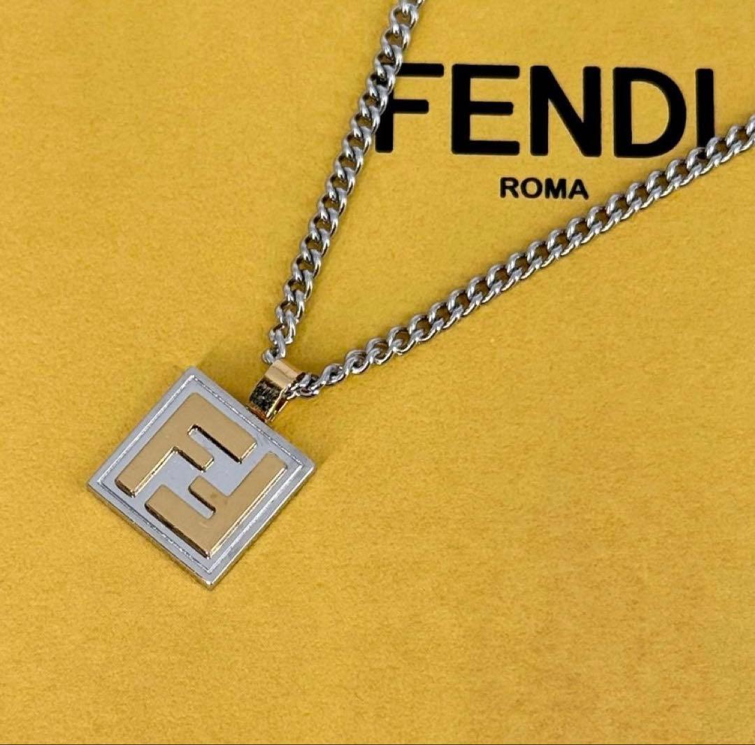 FENDIネックレス FFロゴ シルバー ゴールド 現行 フェンディ パラジウム