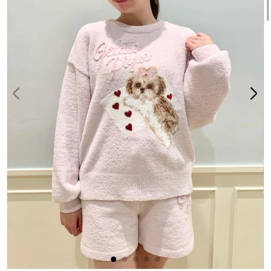 gelato pique ジェラートピケ シーズージャガード 上下セット ピンク