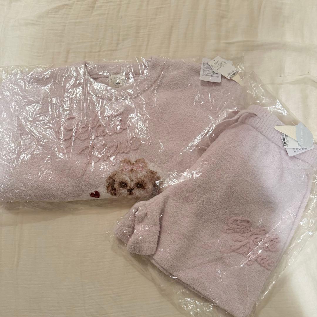 gelato pique ジェラートピケ シーズージャガード 上下セット ピンク