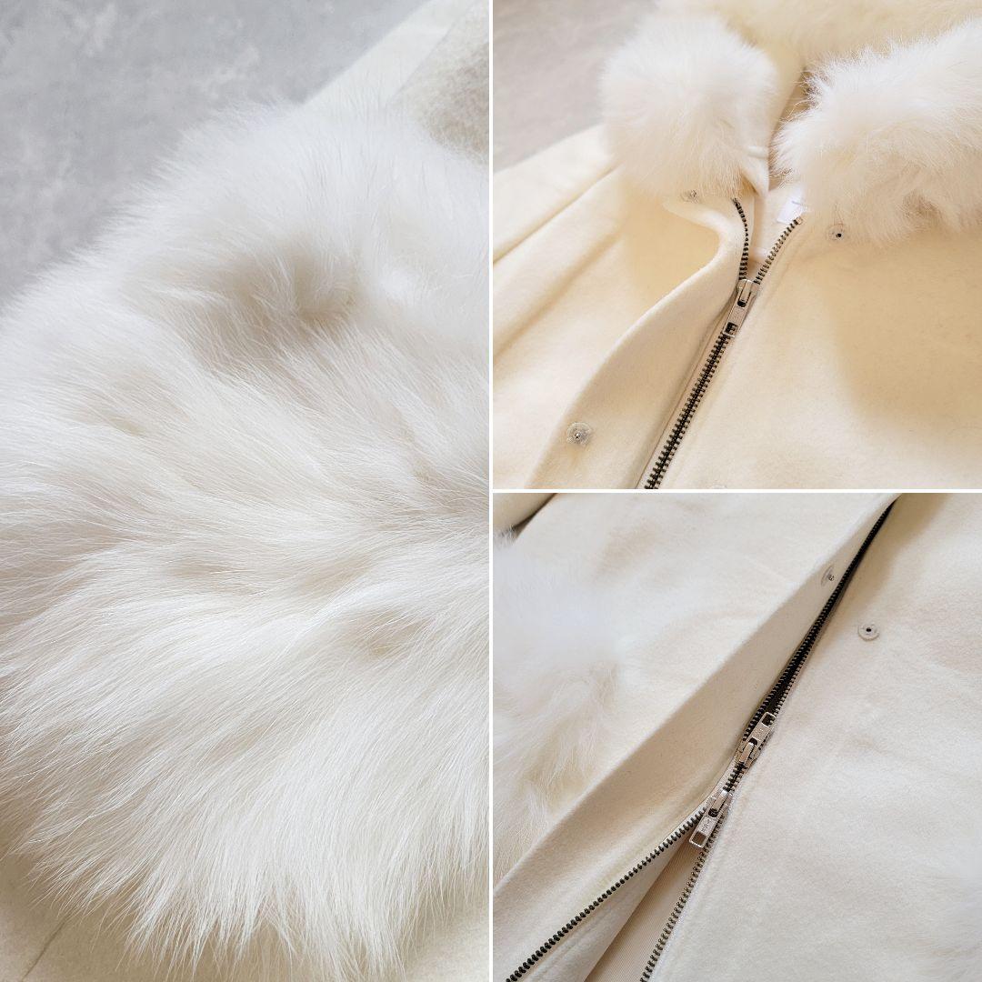 マイストラーダ●リアルファー＆フード取り外し可6way♪ノーカラーロング丈コート