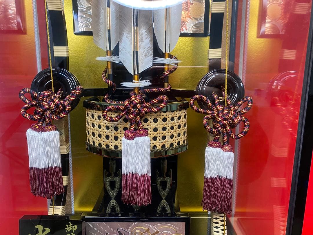 東京久月　破魔弓　ガラスケース１８号・間口約３7×奥行約２８×高さ約６５㎝