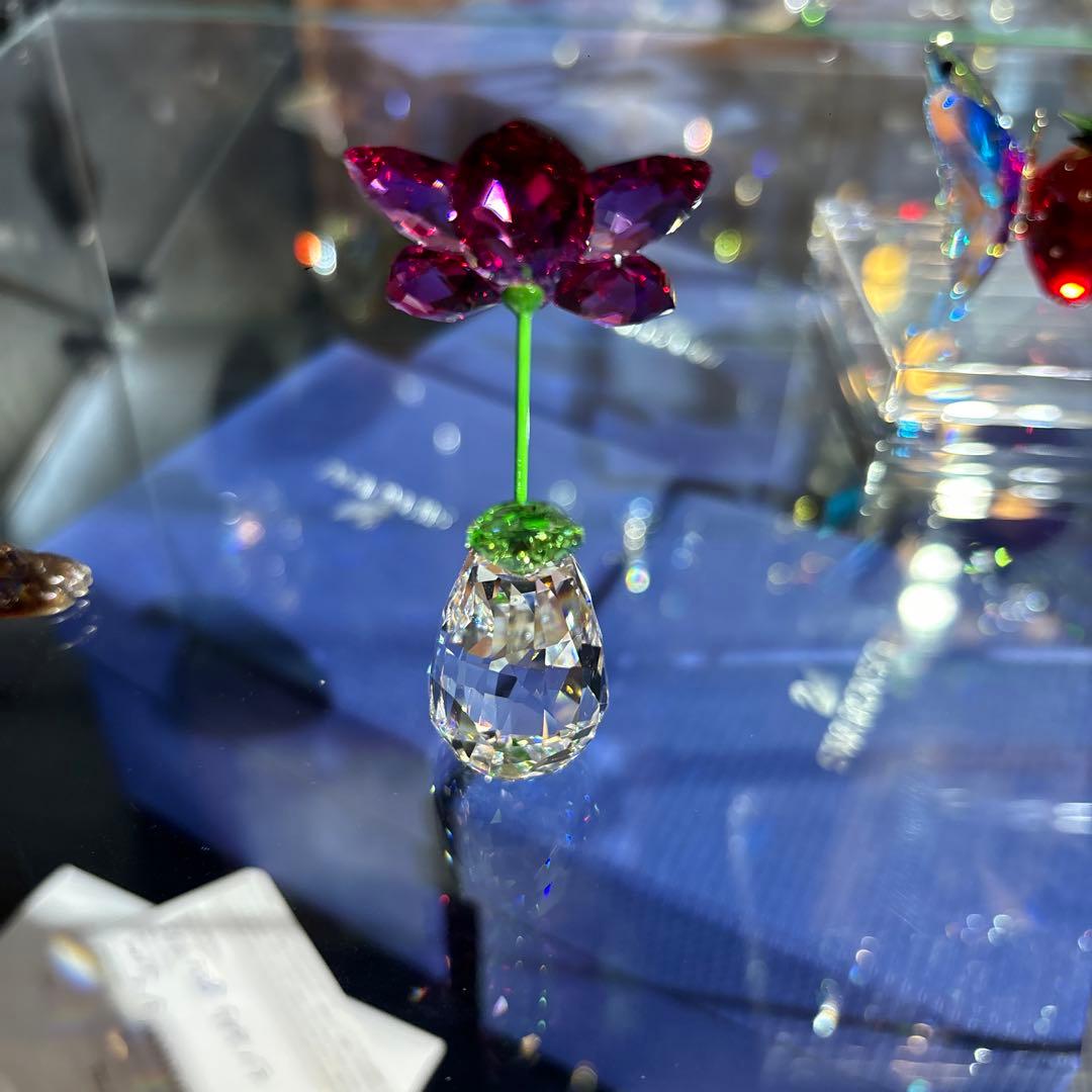 SWAROVSKI スワロフスキー オーキッド ラン 蘭 花 置物