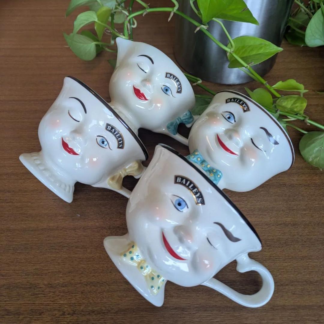 Baileys ベイリーズ ウィンキング アンティーク フェイスカップ4点セット