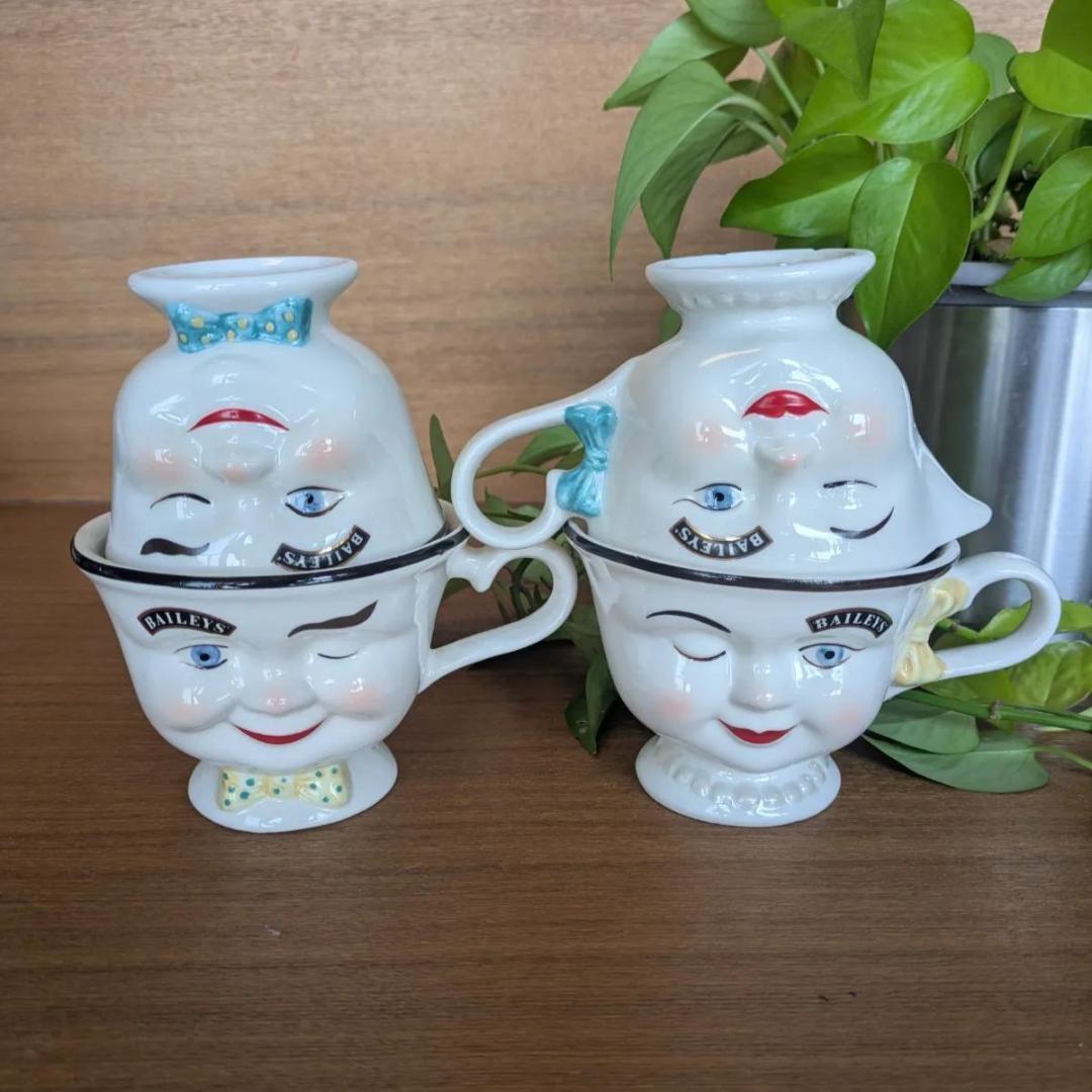 Baileys ベイリーズ ウィンキング アンティーク フェイスカップ4点セット