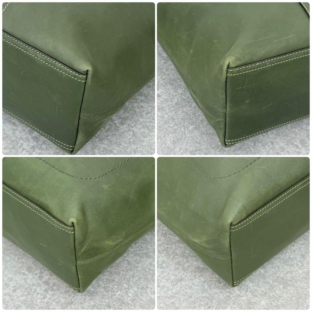 バッグ Coach Lily Legacy Turnrock Green Leather