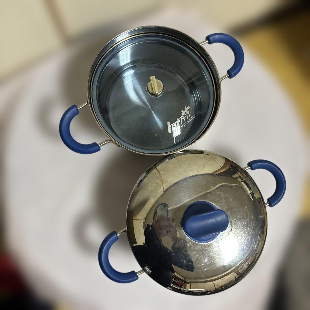 クロワッサン保温調理鍋ブルーグラス20cm&19cm