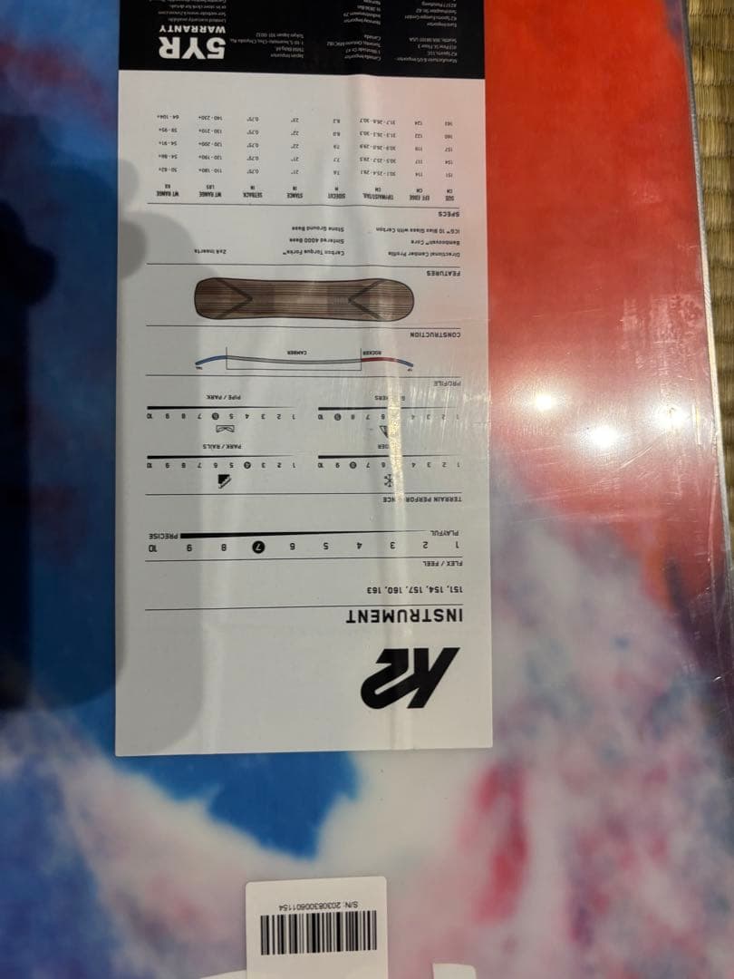 新品！K2 スノーボード INSTRUMENT