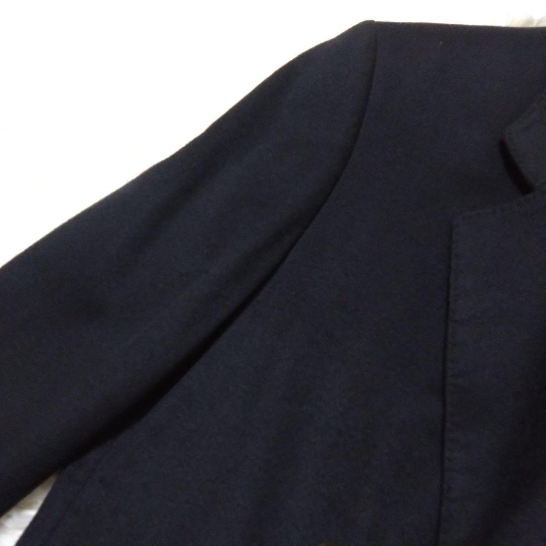 美品 カシミア100% ロロピアーナ生地 ダブルチェスターコート マキシ 黒 M