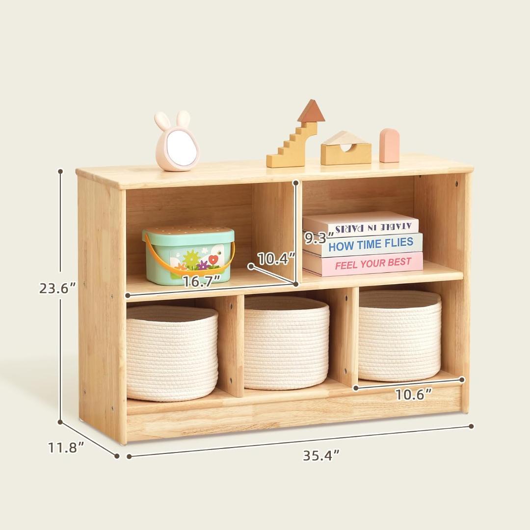 【新品未使用】TOOKYLAND 収納 2段 幅90×高60 木製収納