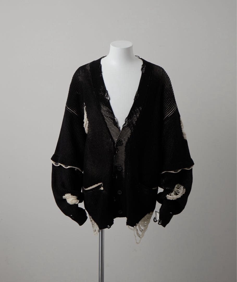 GRANCY ディストラクションデザインビッグカーディガン