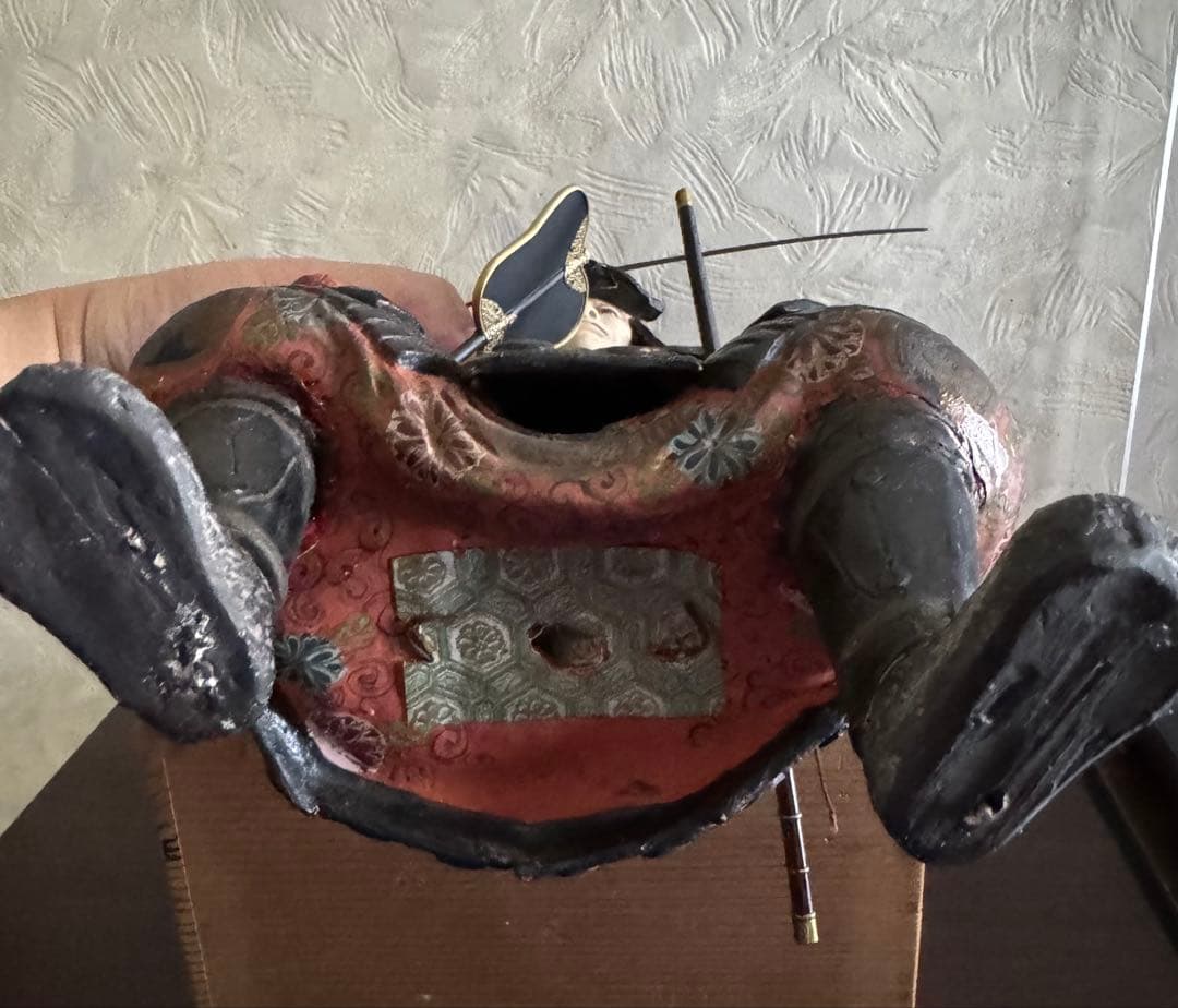 伊達政宗公塑像　大正期頃　博多人形