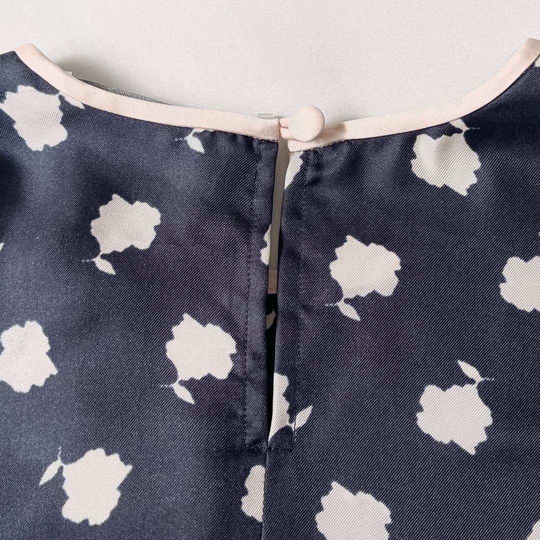 新品タグ付き マックスマーラ ブラウス シルク100% 白タグ 花柄 XL 近年