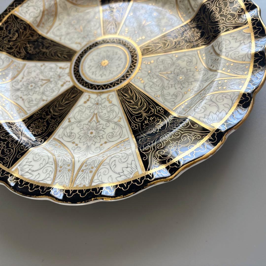 19世紀ヴィクトリア時代、サミュエル・アルコックの金彩プレート【稀少品・美術品】