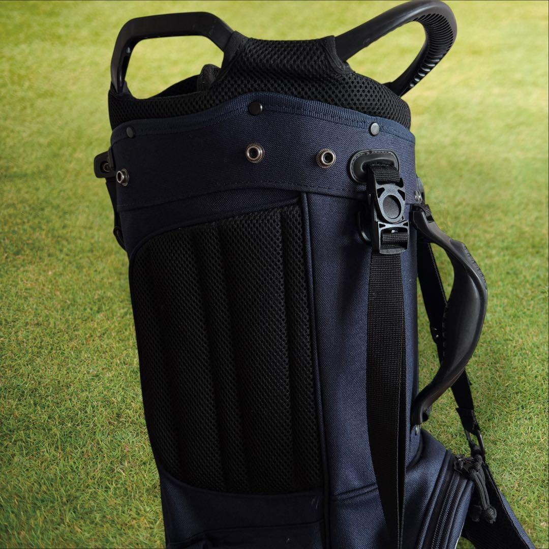 ゼロハリバートン　キャディバッグ　ショルダー式　スタンド式　軽量　紺　ネイビー