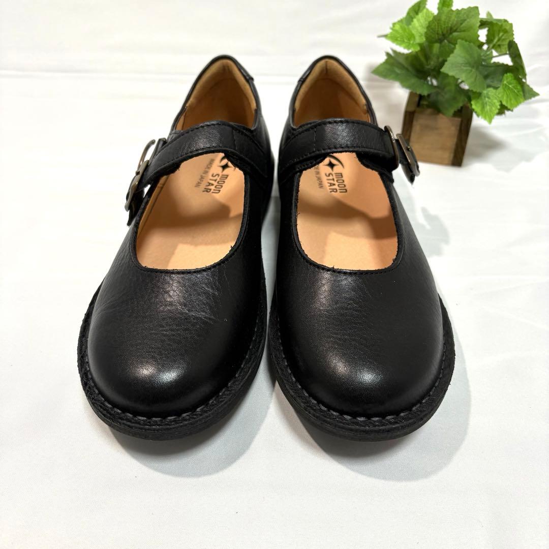 新品✨ムーンスター　MoonStar レディース　シューズ　日本製　本革　黒