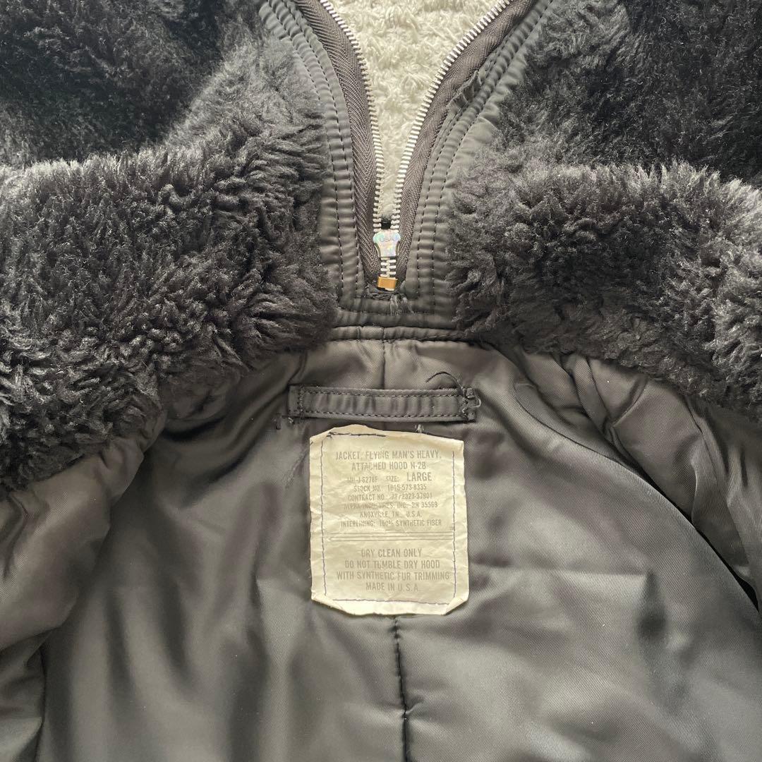 ALPHA USA製 N-2Bフライトジャケット 80s 90s ブラック 短丈