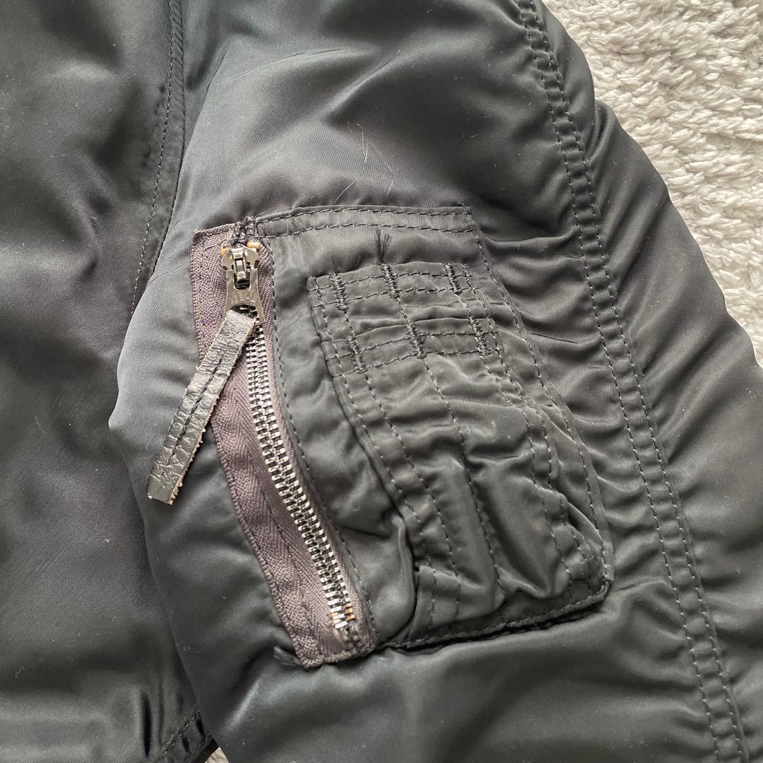 ALPHA USA製 N-2Bフライトジャケット 80s 90s ブラック 短丈