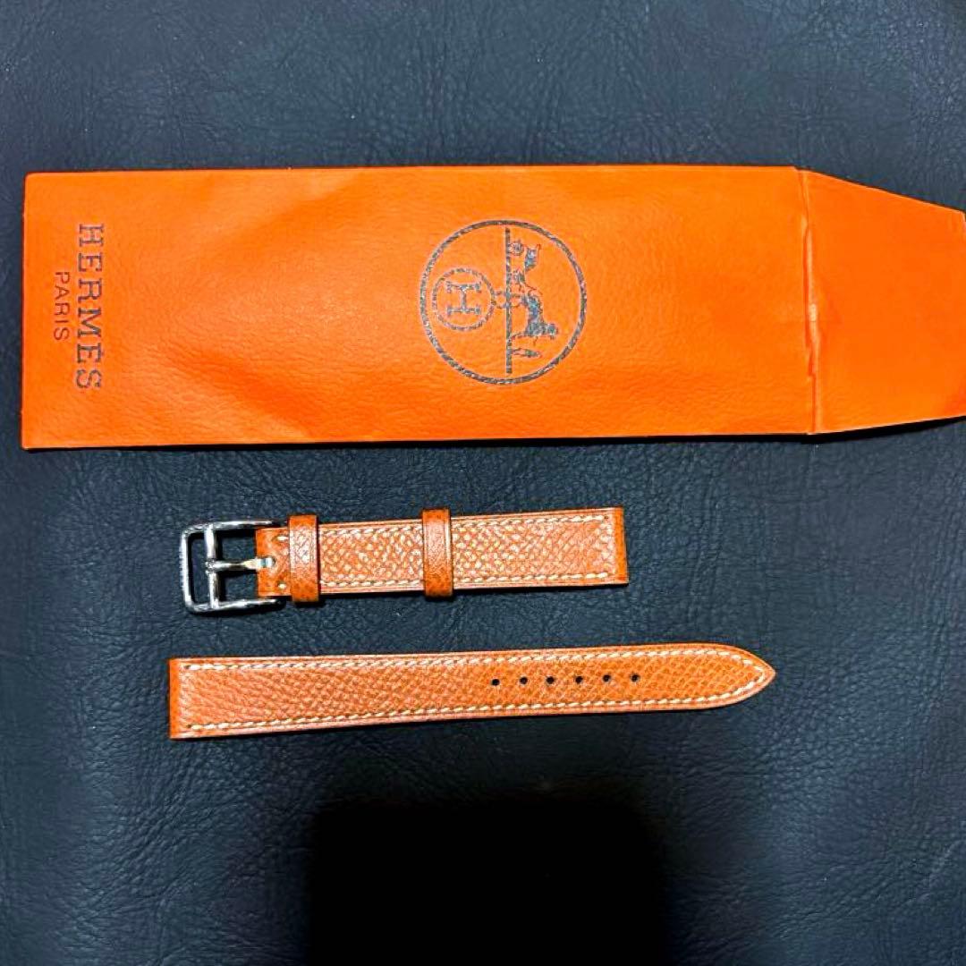未使用　HERMES 時計　H ウォッチ　ベルト　レザー　ブラウン