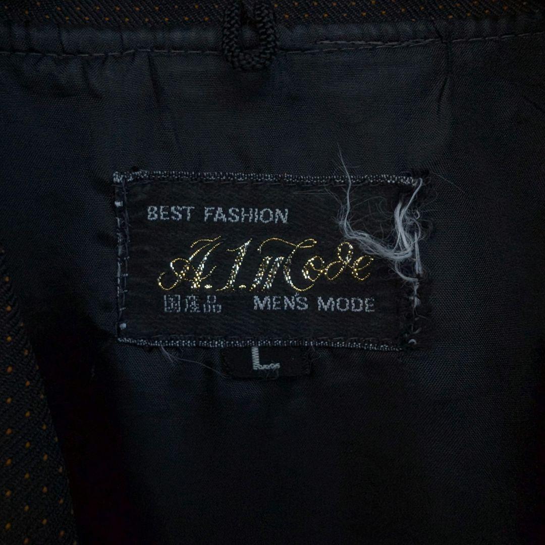 70s　ヴィンテージ　スポーツジャケット　水玉　ギャバ　レーヨン　総柄　レトロ