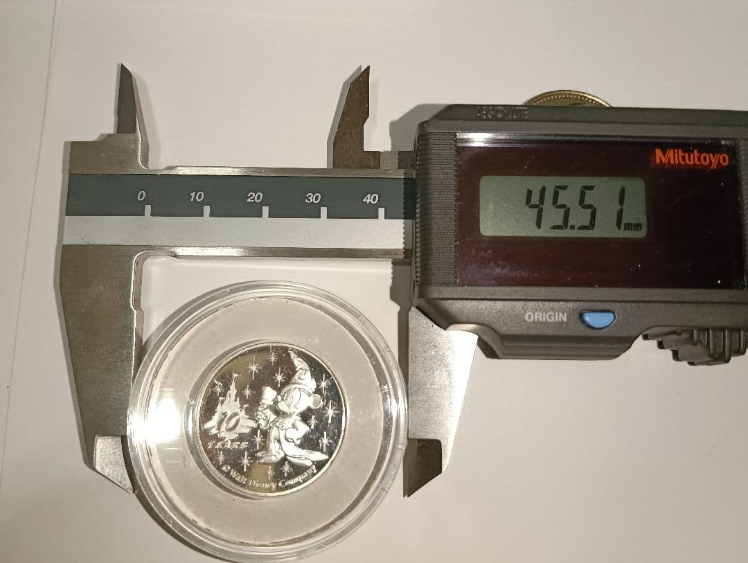 た*ぬ様 東京ディズニーランド開園10周年純金製記念メダル　品位999純銀 限定