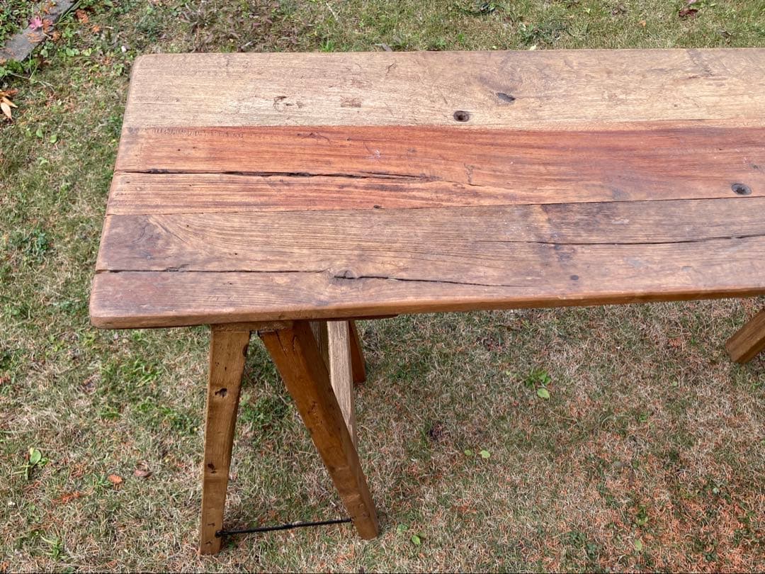 組み立て式　ビンテージ　折りたたみテーブル　アンティーク調