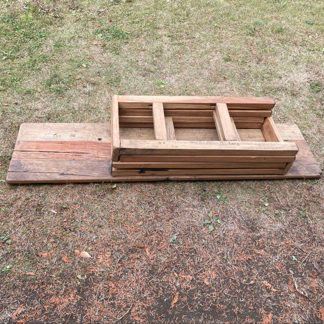 組み立て式　ビンテージ　折りたたみテーブル　アンティーク調