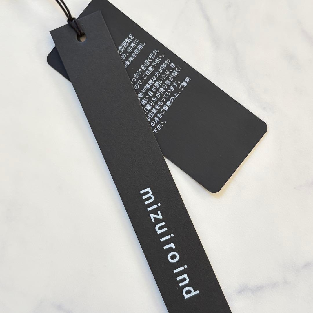 新品タグ付き mizuiro ind シンセティックレザージップブルゾン 黒