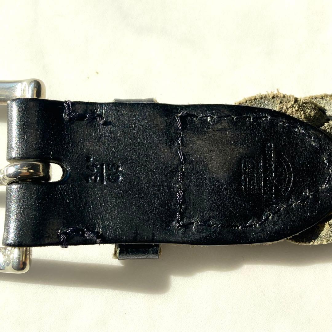 Whitehouse Cox メッシュベルト レザー 黒 メンズ